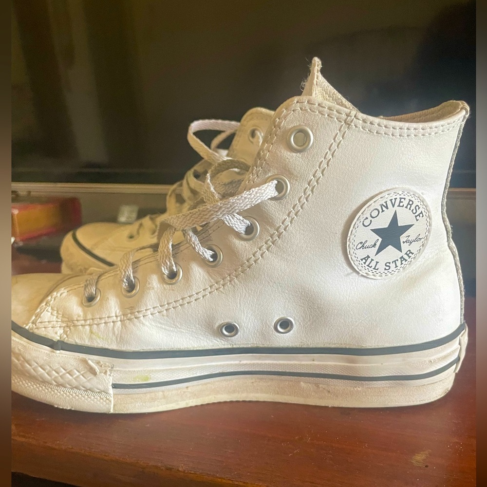 Converse White High Tops
